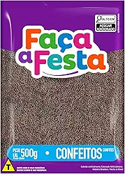 Faça a Festa – Confeito Brigadeiro 500g | Ideal para Decoração e Cobertura de Doces e Bolos | Crocante, Brilhante e com Sabor Irresistível