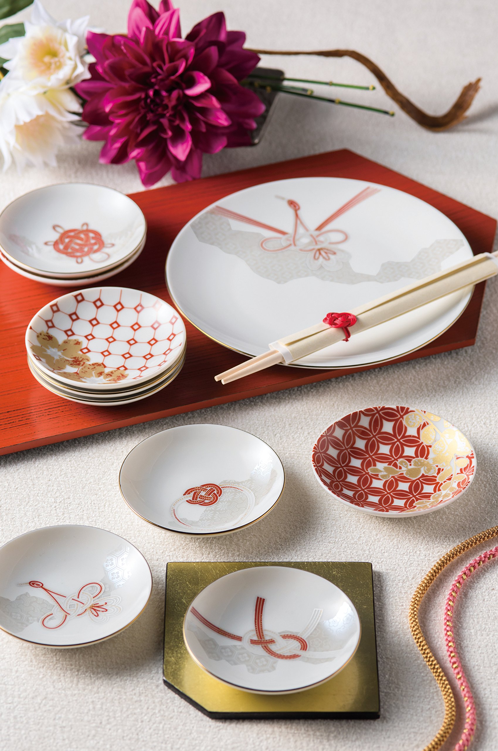 Amazon｜マルサン近藤 吉祥 六客小皿揃 00468 21.5×32×h3.5cm｜小皿
