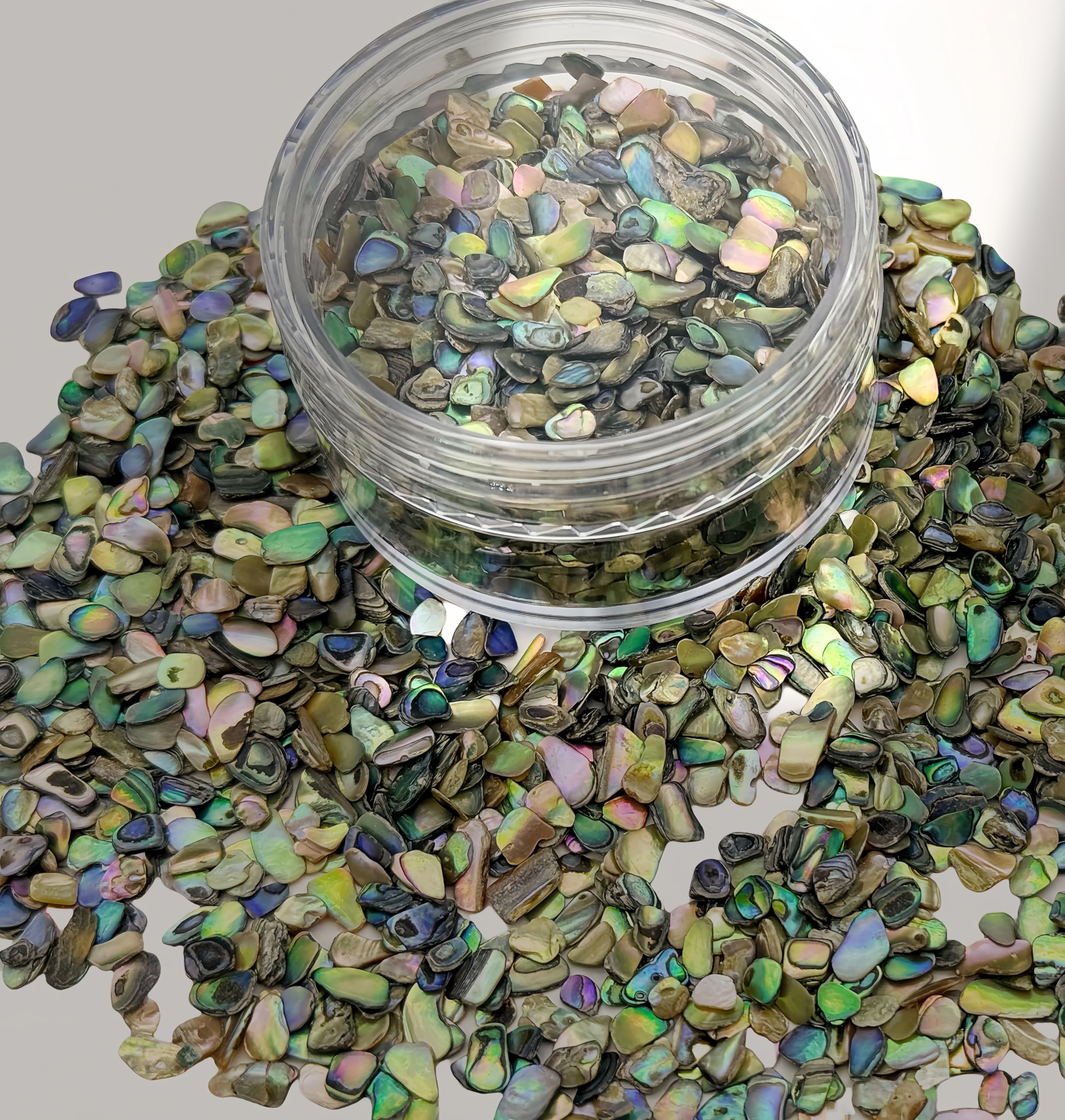 GOMMO Paua Abalone Shell Pieces Inlay Supplies 2 oz for Guitar Wood Inlay or Woodworkers, Jewelers, Luthiers, Turners, Professionals & Hobbyists (Small)