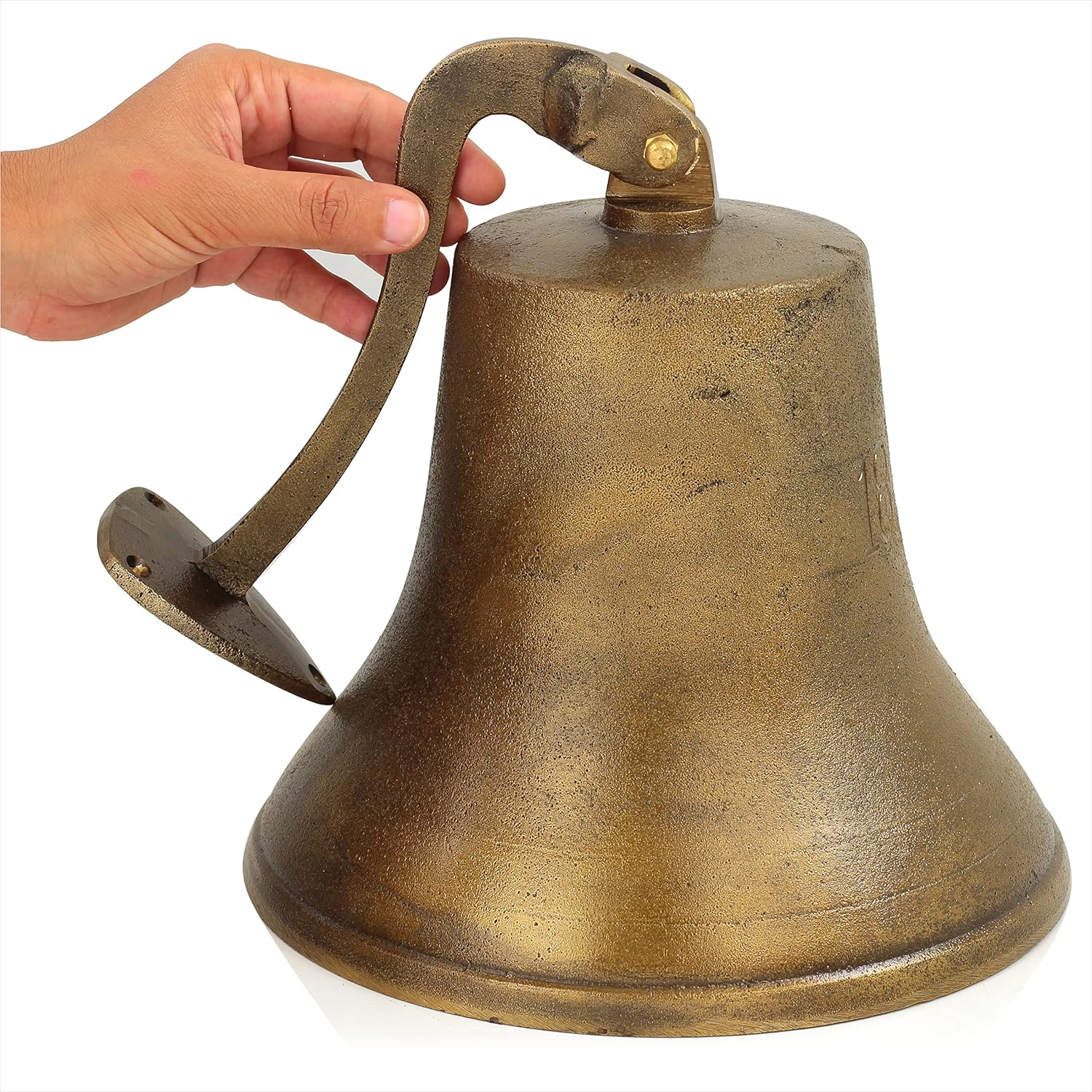 1842 - Shipwrecked Rustic Heavy Duty Brass Old Age Solid Antique Ships & Boat Decorative Functional Bells | Antique Brass Bells | Metal (11 Inches)