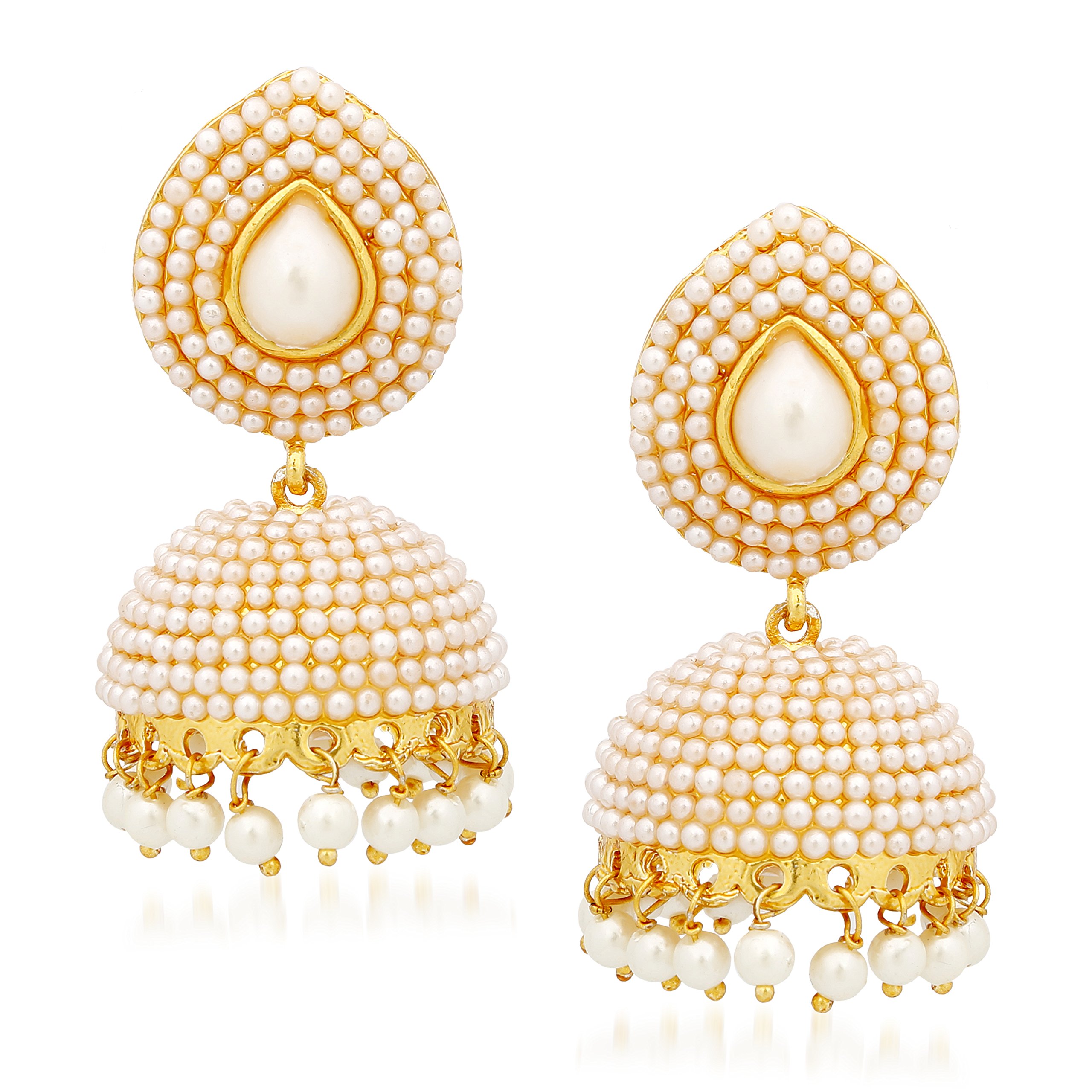 MEENAZ jhumka earrings for women girls Ladies Stylish Traditional Wedding Temple Jewellery 22kt Gold Ethnic Antique South Indian Big design Pearl Peacock Jhumkas Moti jhumki set Ear rings (B0BDWZLR5B) Amazon Price History, Amazon Price Tracker