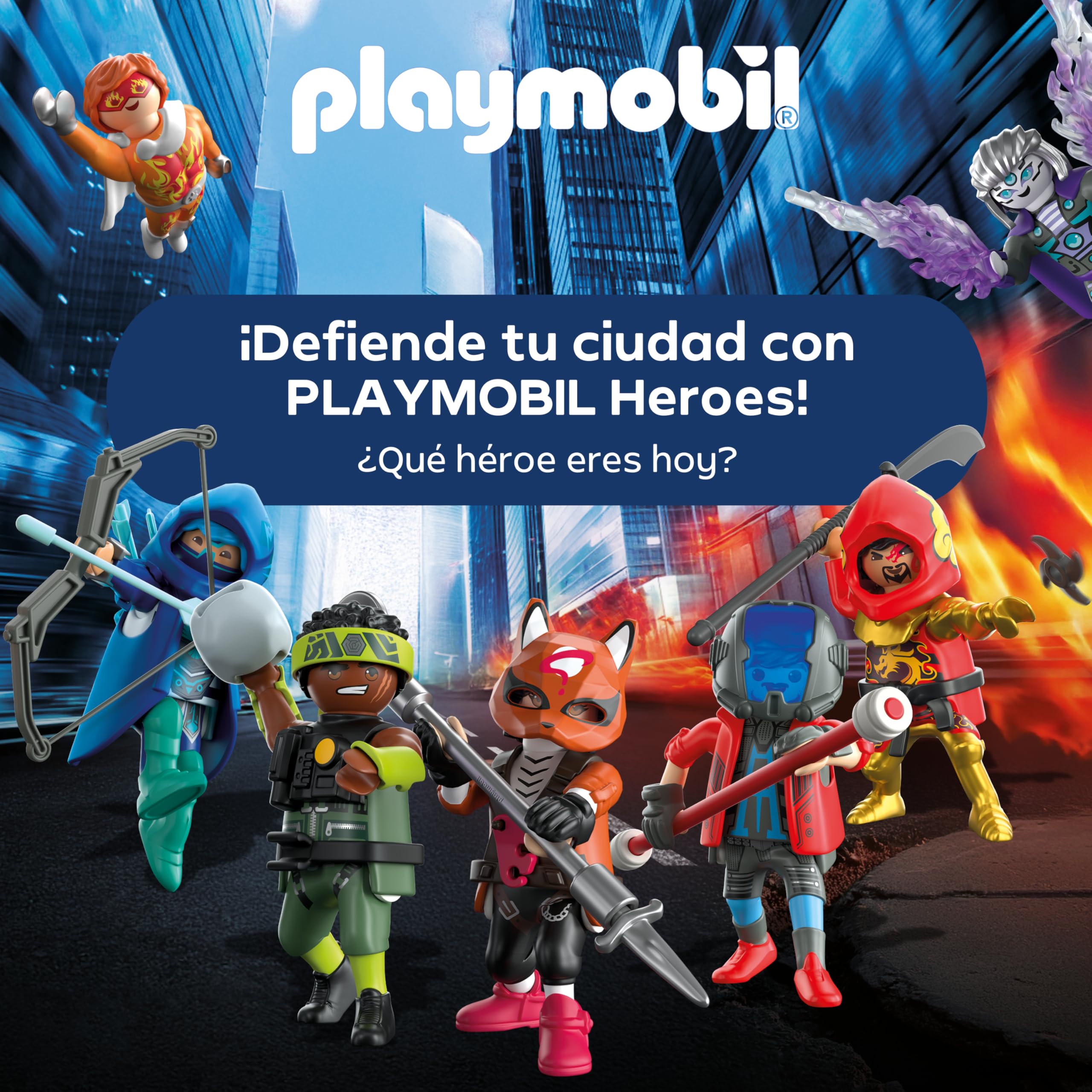 PLAYMOBIL | Heroes | Duell Am Helden-Tower | Juego Lleno de acción para duelos emocionantes | con Figuras y Accesorios detallados para niños a Partir de 4 años | 72022