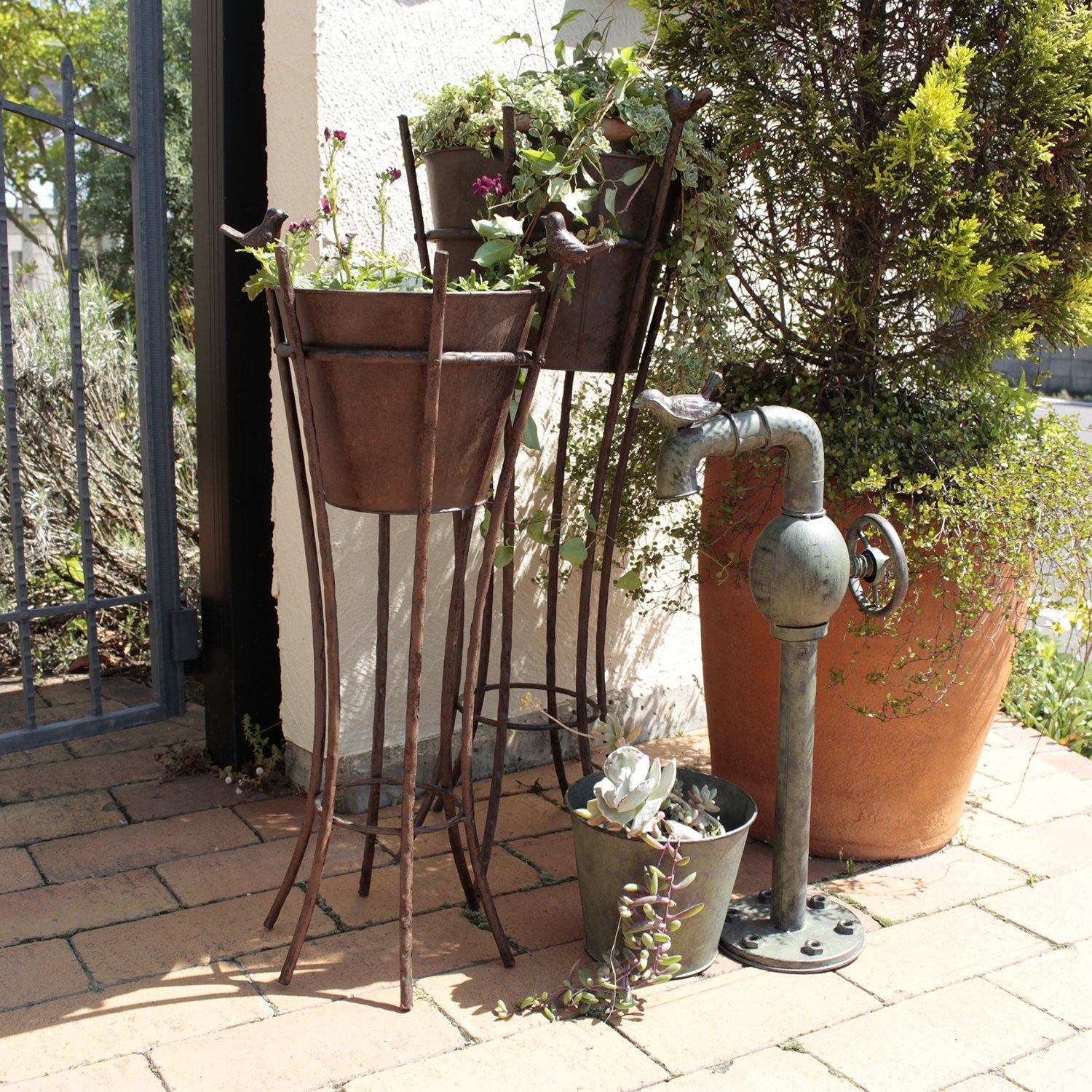 H＊さま プランター2個 Amazon | ガーデニング プランター 小枝 ハイ タイプ 2個組 (小)約26.5