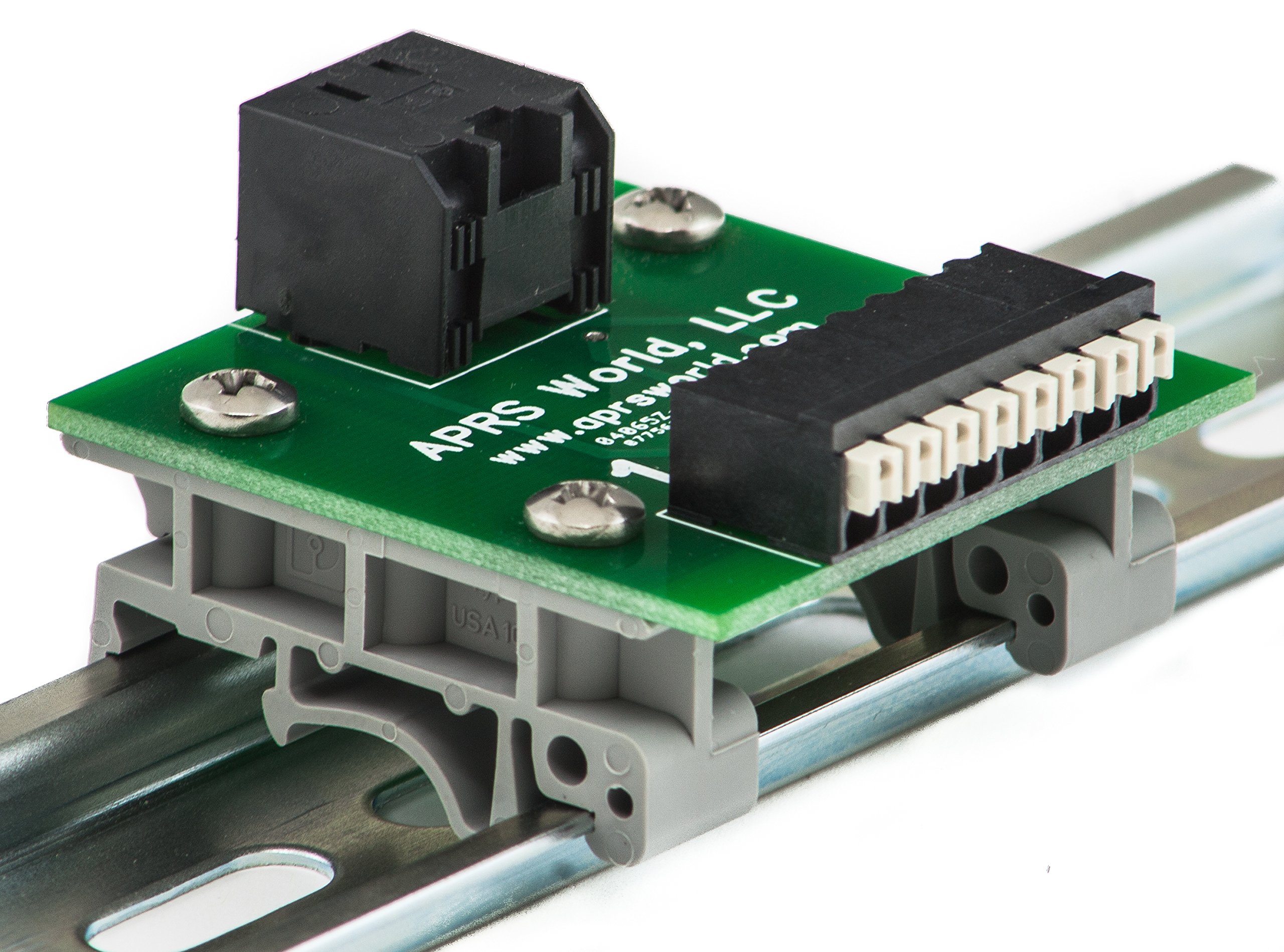 Module de transition RJ45 à bornier sans vis avec clips rail DIN