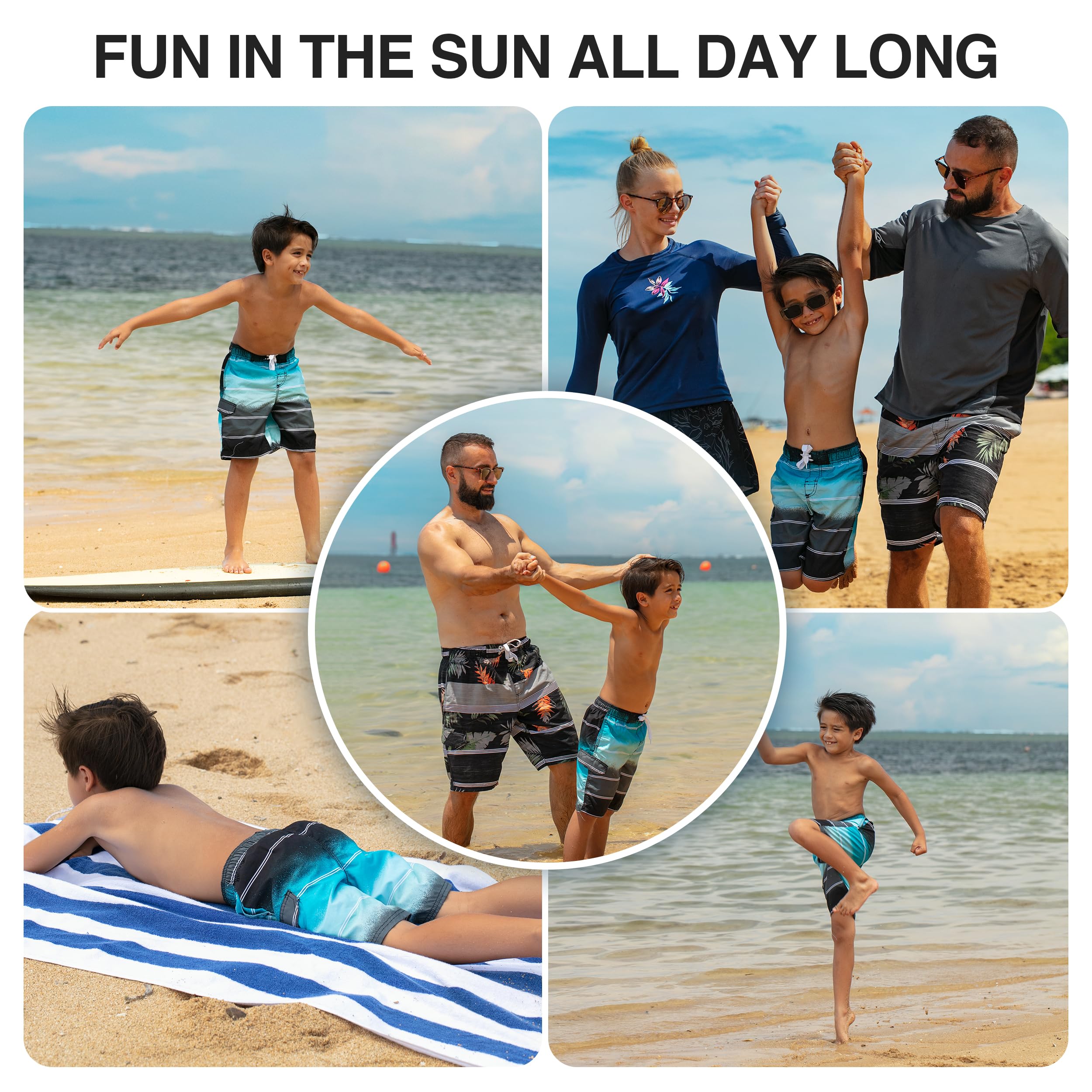 Kanu Surf Boys' Barracuda Quick Dry UPF 50+ Beach Swim Trunk