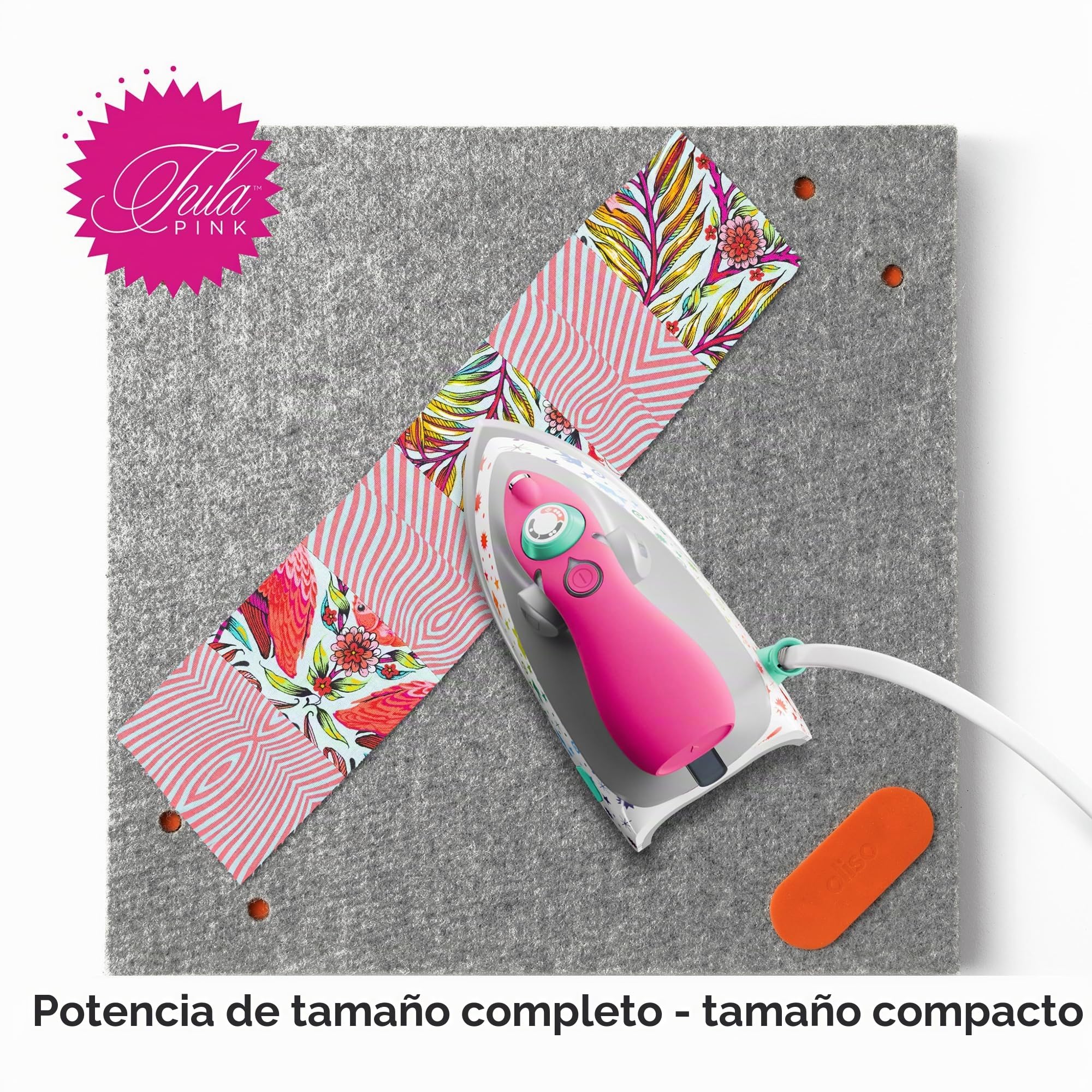 M3Pro Textile Compact Fabric Project Plancha de vapor con soporte para plancha caliente Solemate, Tula Pink