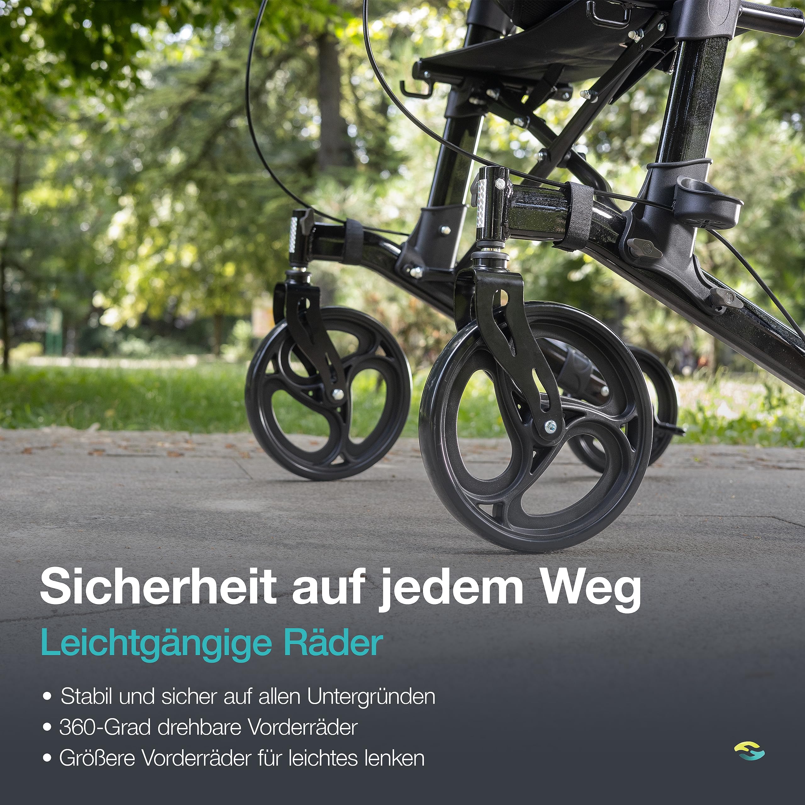 Helavo faltbarer Arthritis-Rollator mit gepolsterten Unterarmstützen - Leichter Aluminium Stand Up Walker mit weichen Armlehnen und Sitz