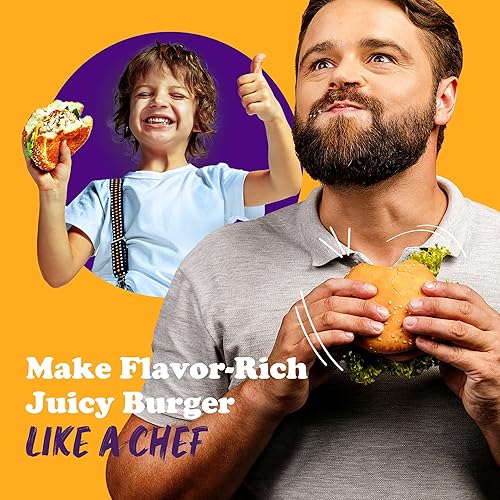 Miniatura 5 de Smash - Prensa para hamburguesas de 5.5 pulgadas, profesional antiadherente de acero inoxidable con mango antiquemaduras + cepillo para untar,