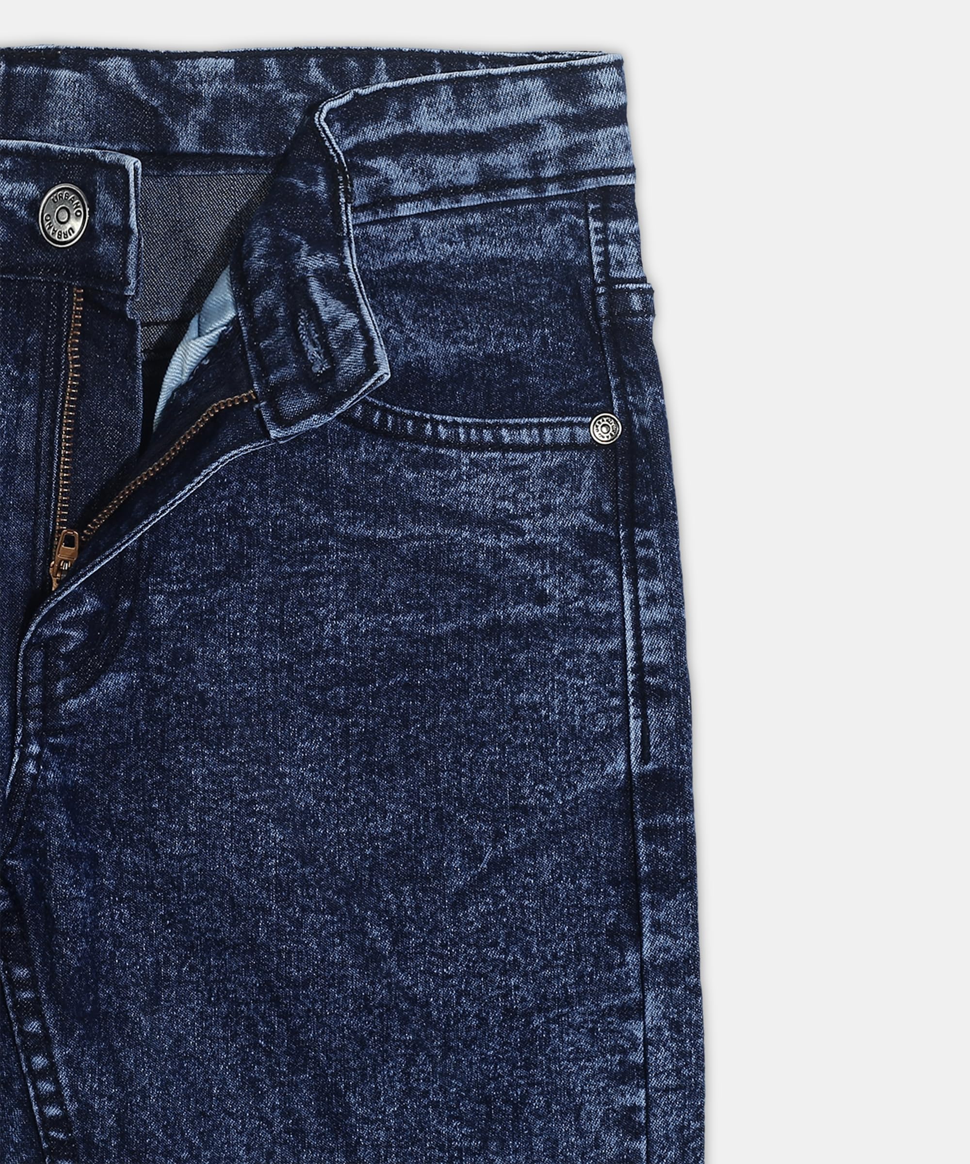Urbano Juniors Boy's Blue Regular Fit Washed Denim Jeans Stretchable (junjeantowlboy-mblue-11-12) - Image 4 thumbnail