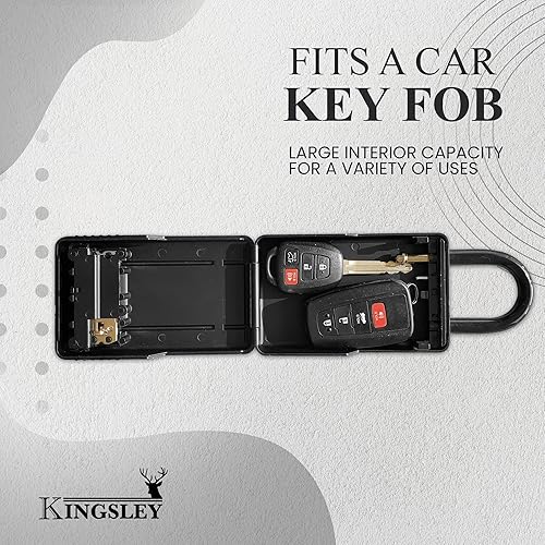 Miniatura 3 de Kingsley KL313 Caja de almacenamiento de llaves de gran capacidad con código reiniciable, caja de bloqueo de llave de inmobiliario resistente al