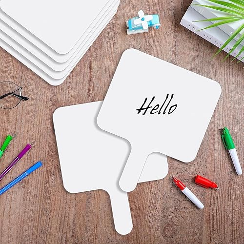 Miniatura 4 de 50 paletas de borrado en seco, paleta de respuesta de borrado en seco, pizarras blancas de mano de doble cara, paletas de doble cara para