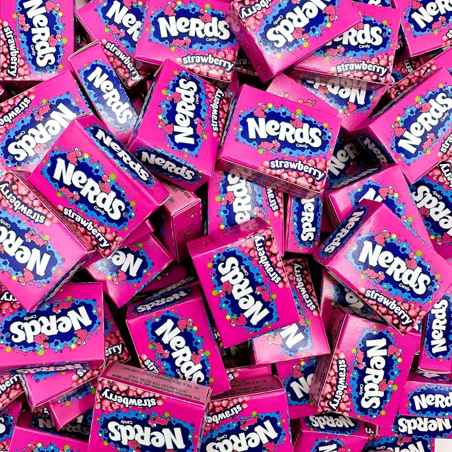 CandyKrave Nerds Mini Candy Bulk Strawberry and Grape Flavors - 2 lbs Pack Hard Candy Stocking Stuffers, Nerds Candy Mini Boxes – Delicious Individually Wrapped Candy for Kids