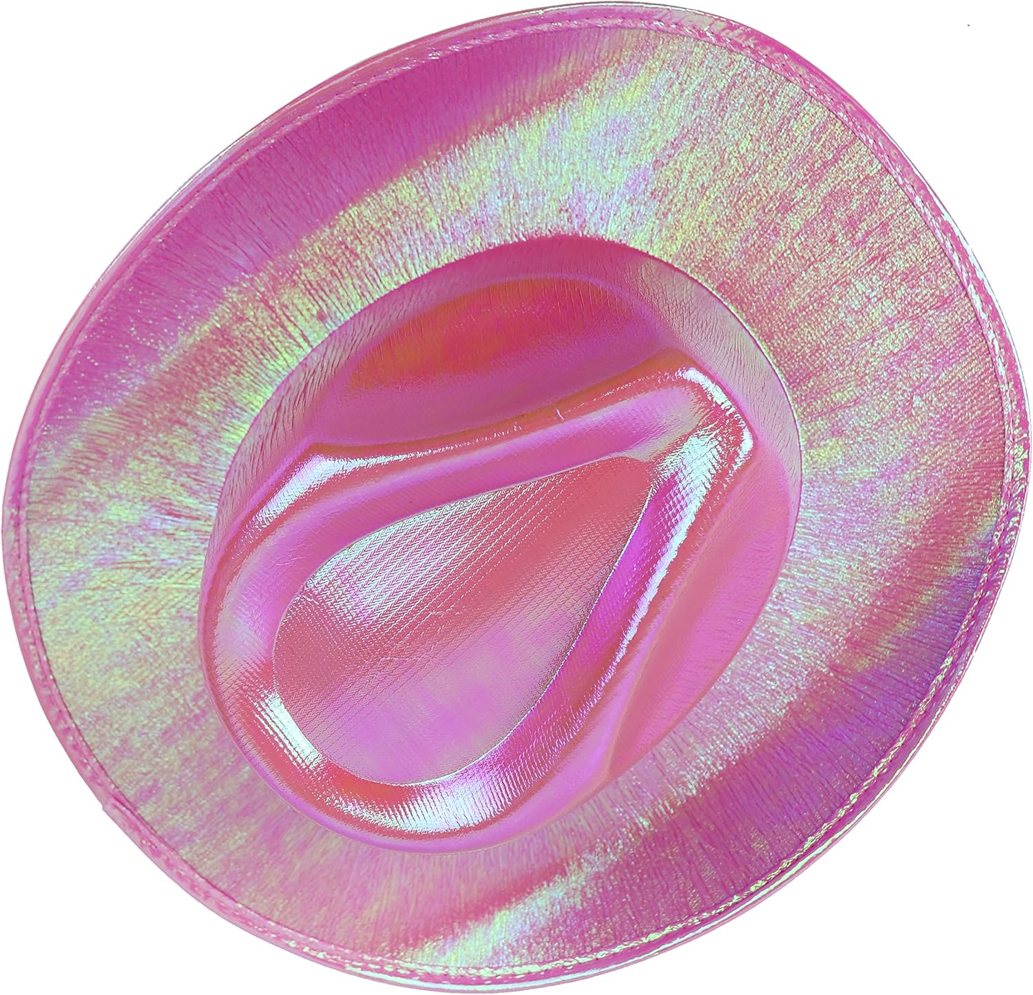 GiftExpress Neon Pink Holographic Glitter Cowboy Hat | Sparkly Space Cowgirl Hat for Bachelorette, Festival & Western Party - Image 5