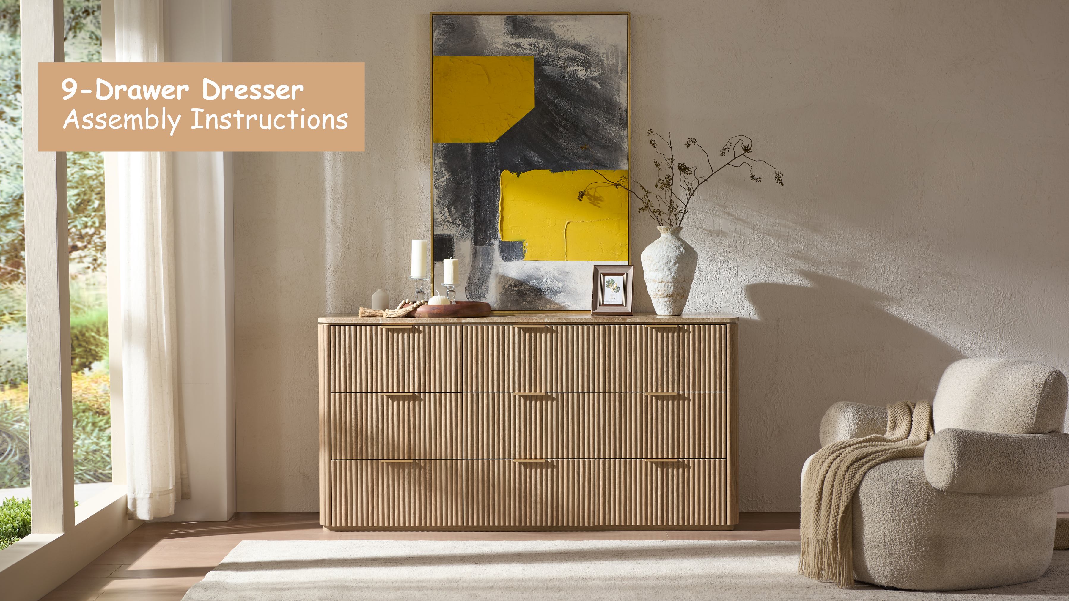 Amazon.com: Dresser for Bedroom with 9 Drawers, 63