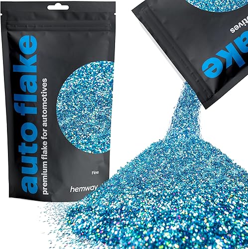 Hemway Auto Flake Glitter FINE 164" 0.015" 0.4mm 375 micras Aditivo de Pintura en Hojuelas Metálicas 100g para uso con Pintura en Aerosol para