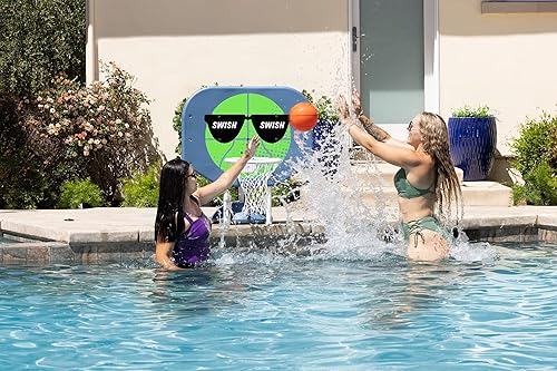 Miniatura 4 de Poolmaster Pro Rebounder - Juego de baloncesto junto a la piscina, Swish Swish, verde