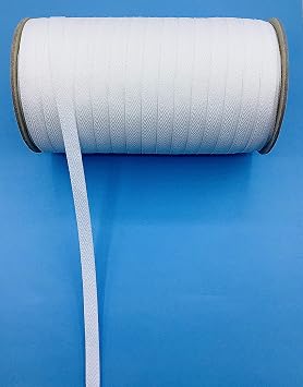 Trimplace White 3/8" 100% Polyester Twill Tape 18 Yards
