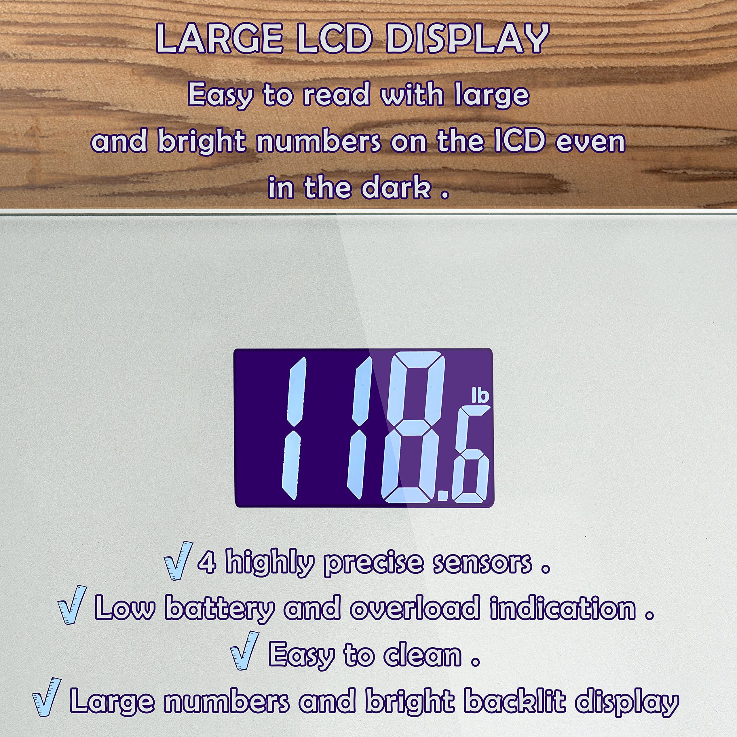 Digital Body Weight Bathroom Scale Smart Scale Stepon Technology with