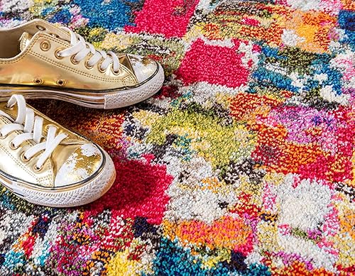 Miniatura 5 de Tapete Unique Loom colección Jardin para múltiples áreas, abstracta, vibrante, Polipropileno, MultiBeige