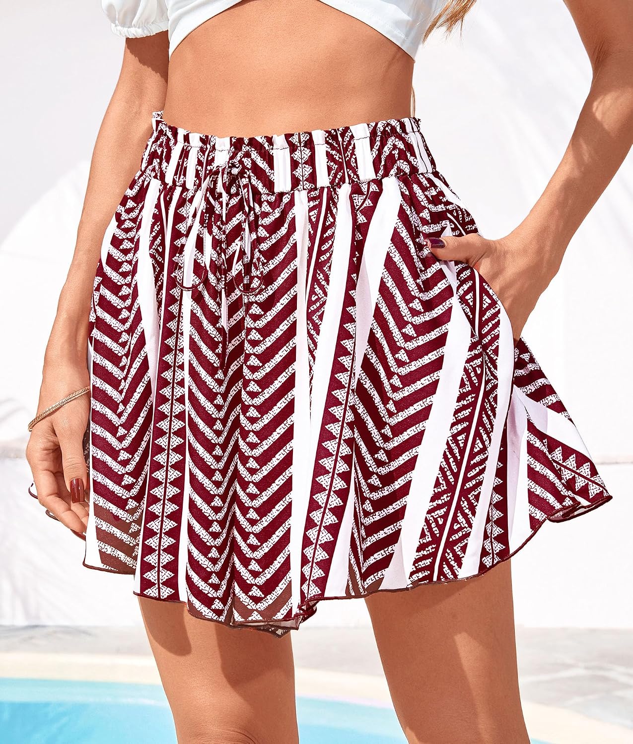 PRETTYGARDEN Women's Summer Wide Leg Flowy Shorts