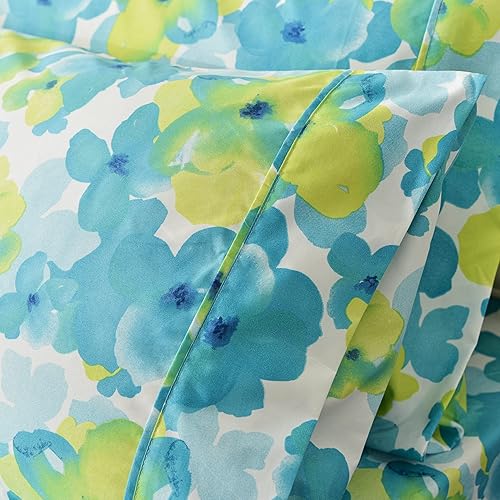 Miniatura 4 de American Home Collection Juego de sábanas y fundas de almohada estampadas de 6 piezas de microfibra cepillada, sin arrugas, 14 pulgadas de