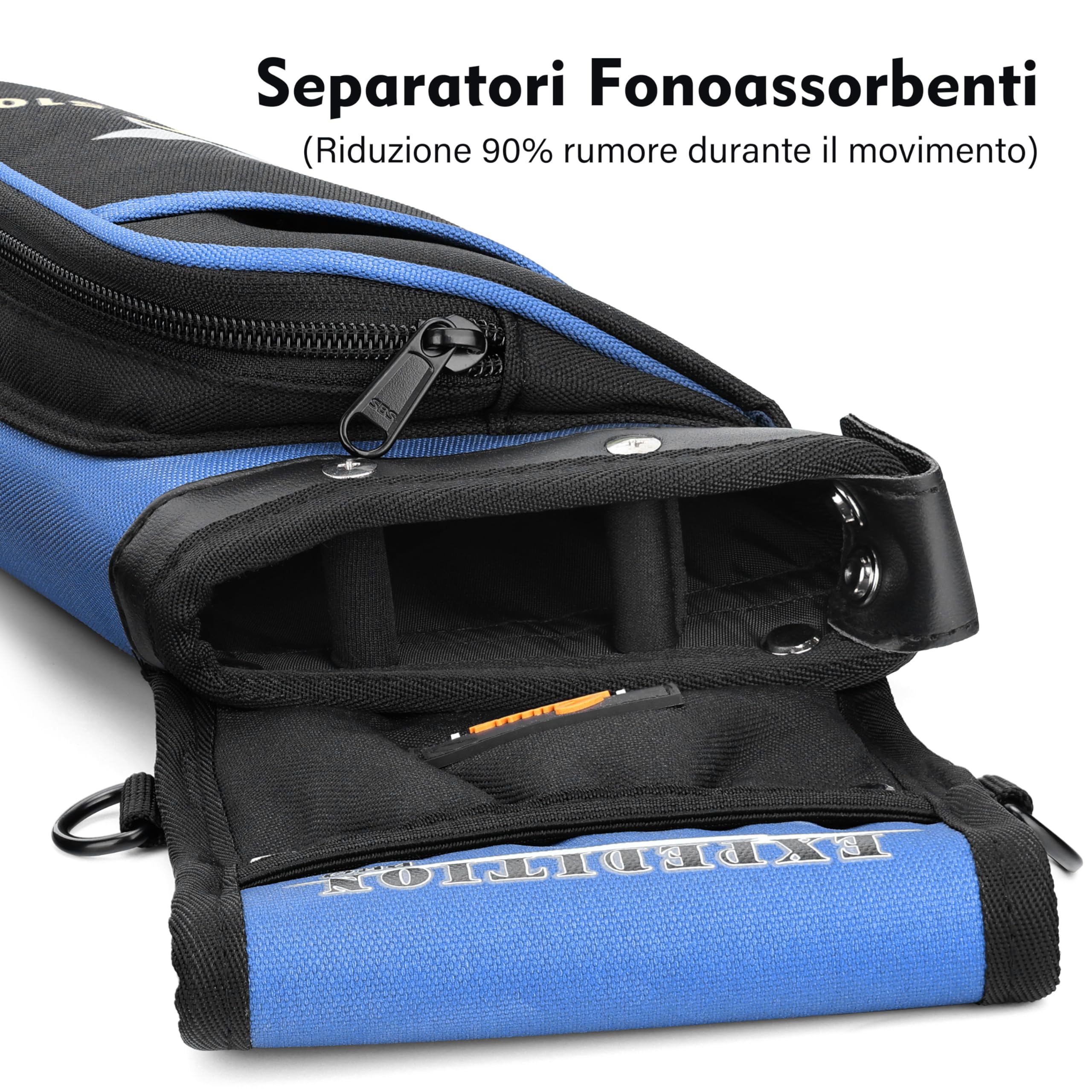Sunya X510 Faretra da Fianco per Campo e Competizione | Faretra per arcieri silenziosa a 3 Slot con Sistema di archiviazione Robusto (42x18cm)