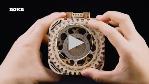 ROKR 3D Wooden Puzzle Mechanical Treasure Box Model DIY Brain
