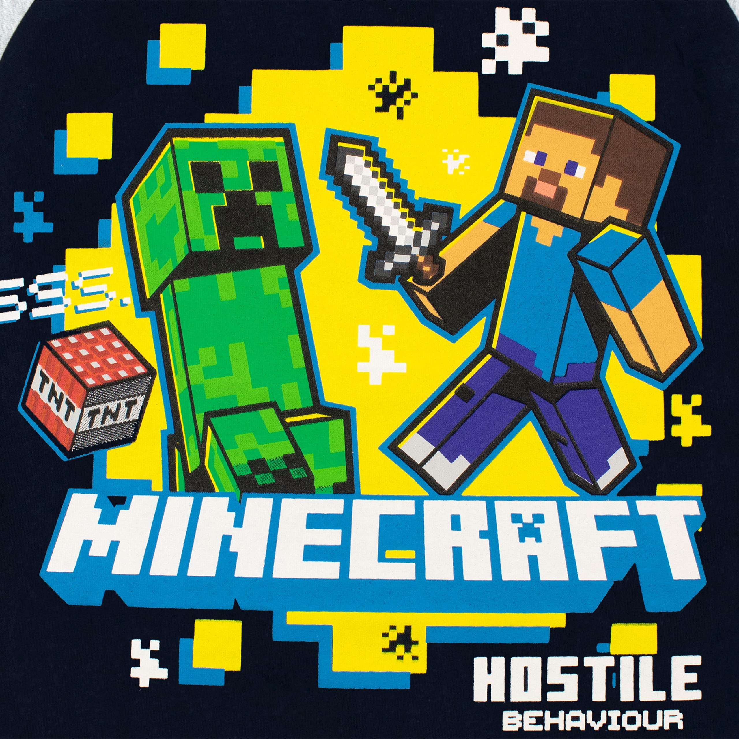 Minecraft Camiseta de Mangas largas para niño