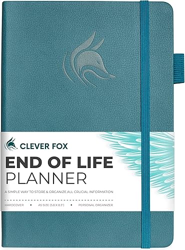 Clever Fox Planificador de fin de vida Cuaderno organizador guiado de arreglos finales para instrucciones, información del beneficiario,
