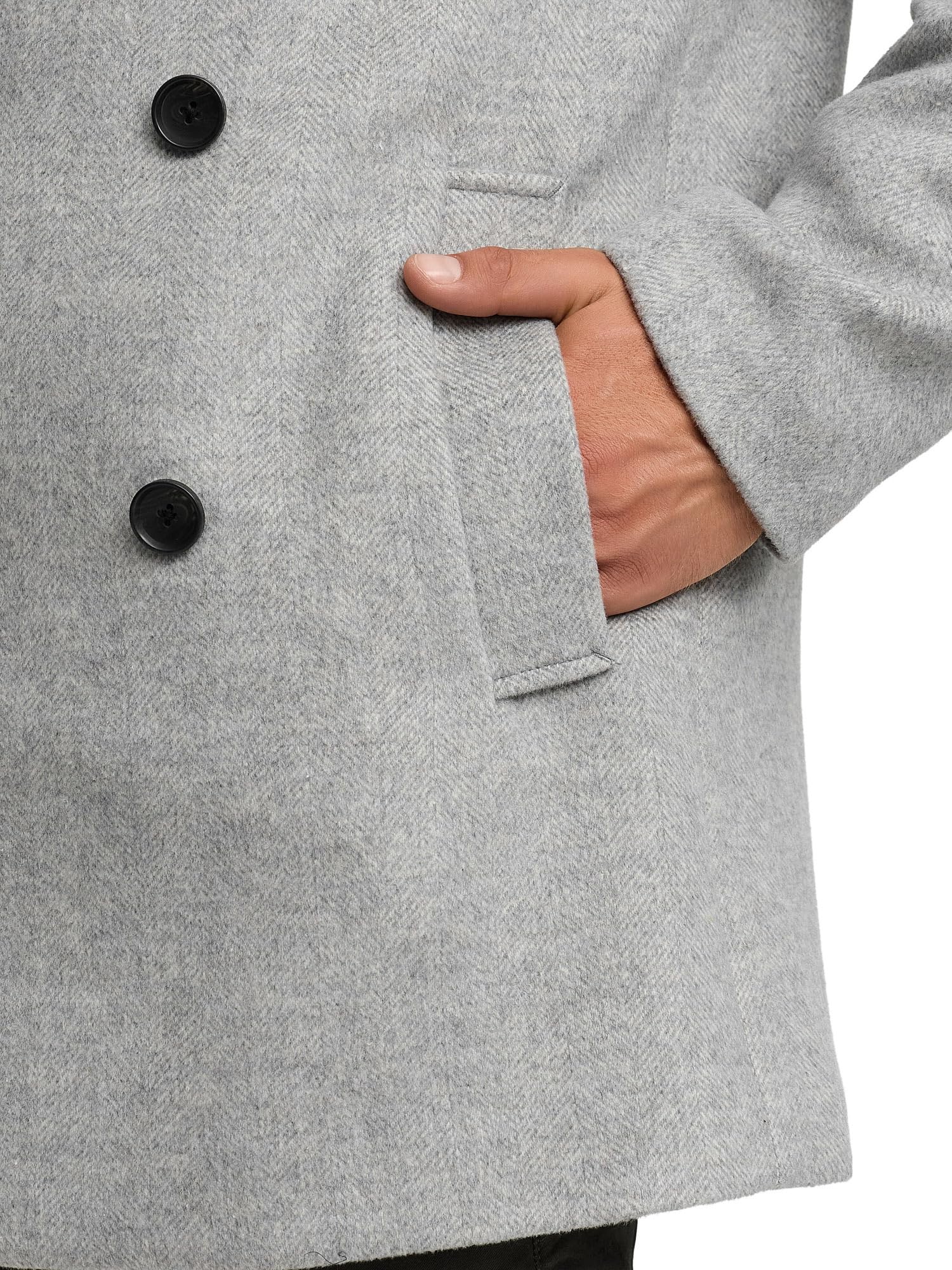 Indicode Herren INParade Winter-Herrenmantel aus Wollmix mit Reverskragen | Zeitloser Herrenmantel aus hochwertigem Wollmix mit Reverskragen, Wintermantel, Businessmantel, Übergangsmantel für Männer