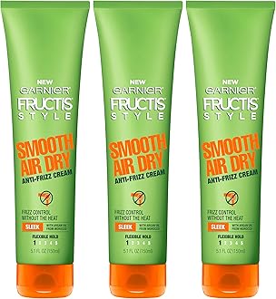 Garnier Hair Care Fructis Style Smooth Air Dry Anti-Frizz Cream, 5.1 Fl Oz (Pack of 3)