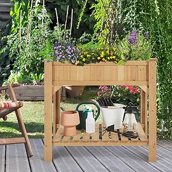 Amazon.com: Yaheetech 36'' Hx25'' Wx37'' L Raised Garden Bed 8