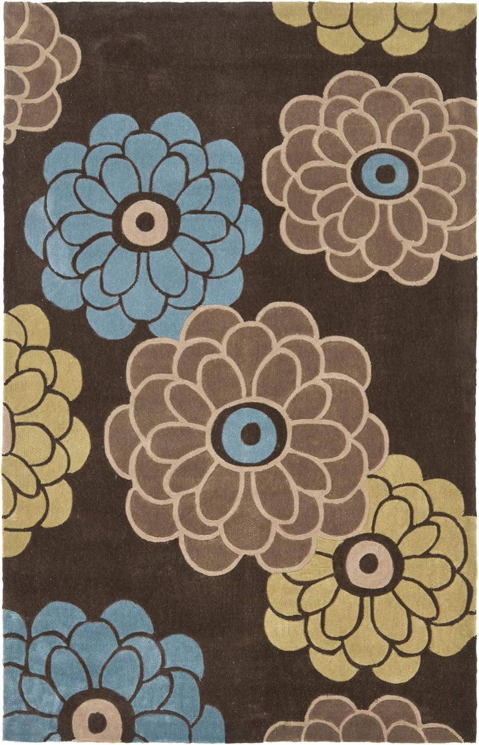 SAFAVIEH Area Rug 8x10 - Modern Art Collection - Large - Brown & Multi, Handmade, Ideal for Living Room, Bedroom, Office, Dining Space (MDA620B)