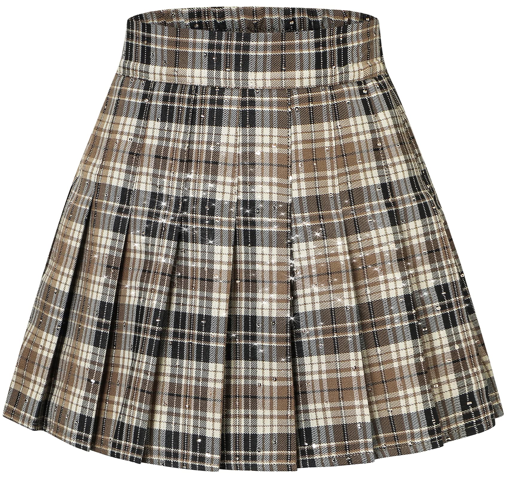 SANGTREE Falda plisada para niñas y mujeres, falda de uniforme con cintura elástica, 2 años - US 4XL