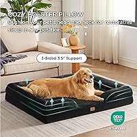 Vista 90 de Bedsure - Cama ortopédica mediana para perros, sofá cama impermeable para perros medianos, espuma de soporte con funda extraíble y lavable, forro