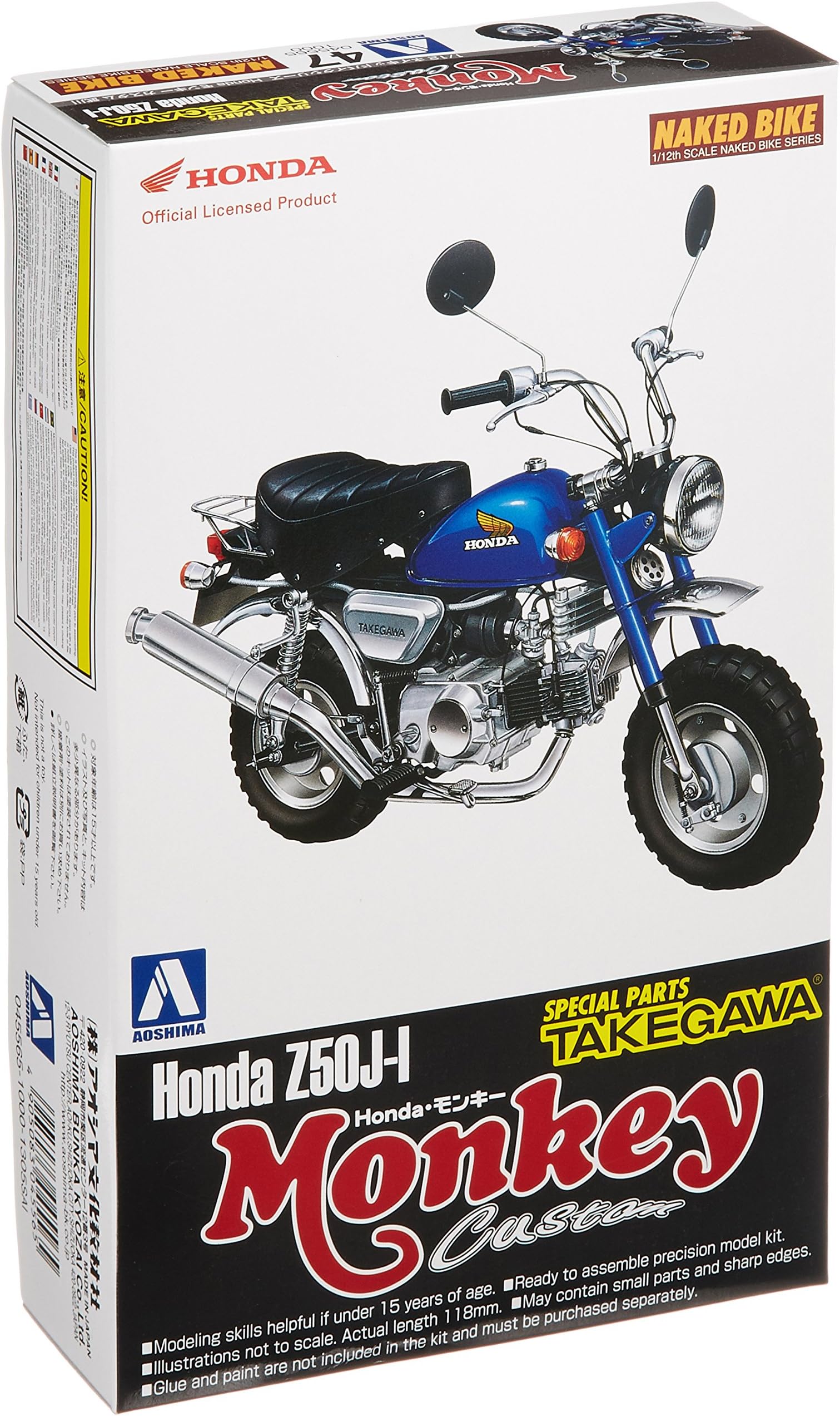 AOSHIMA 1/12 Motorcycle | Model Building Kits | No.47 HONDA Monkey Custom TAK...
