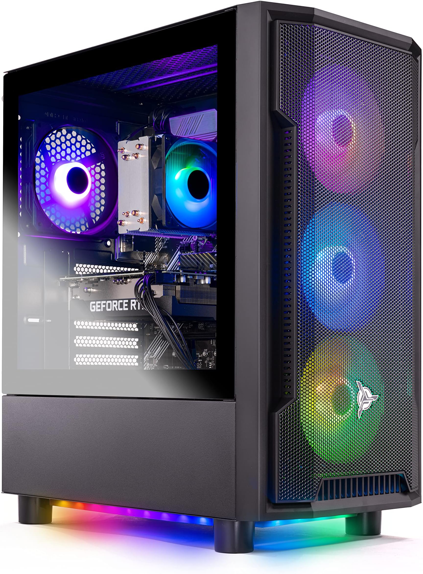 Shadow Gaming PC Desktop – AMD Ryzen 5 3600 3.6 GHz, NVIDIA RTX 3060, 1TB NVME SSD, 16GB DDR4 RAM 3200, 600W Gold PSU, 11AC Wi-Fi, Windows 11 Home 64-bit,Black