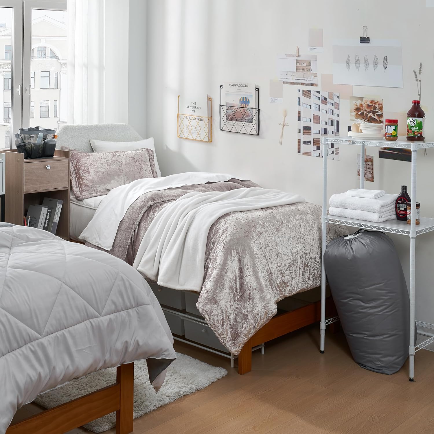 College Freshman Dorm Pack Plus - Twin XL Coma Inducer® - Velvet Crush Champagne Pink