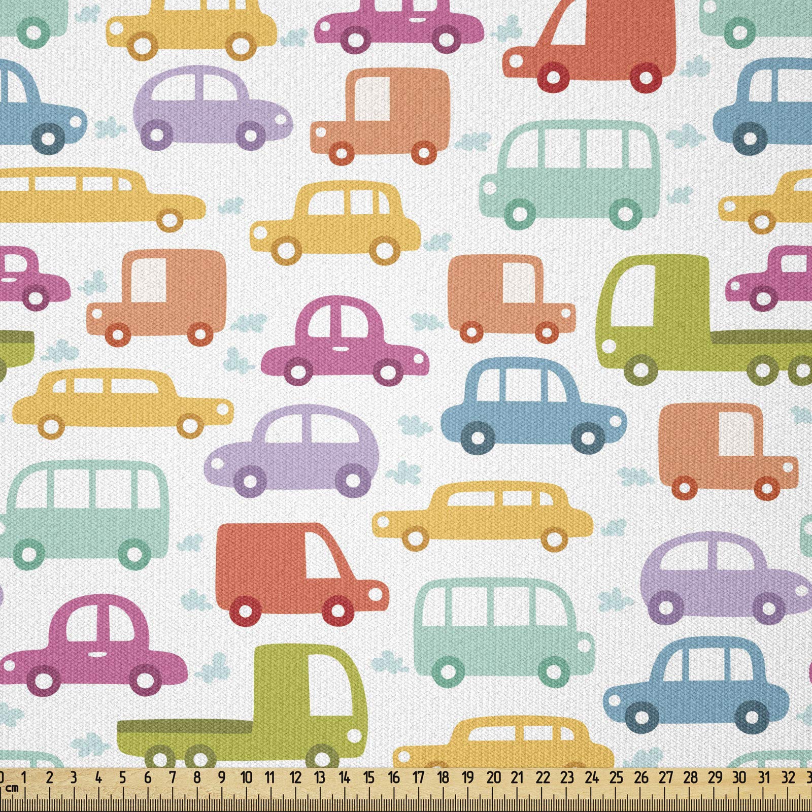 ABAKUHAUS Tessuto Elasticizzato Per Bambini 1 Metro - Motivo Piedini, Verde E Rosa, 100% Microfibra, 100x230 Cm - 2