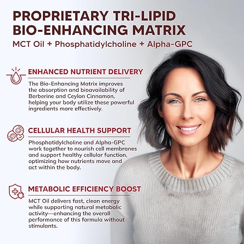 Miniatura 5 de aSquared Nutrition Berberina con suplemento de canela de Ceilán - Complejo de fuerza máxima de 1400 mg - 120 cápsulas - 1200 mg de extracto de polvo