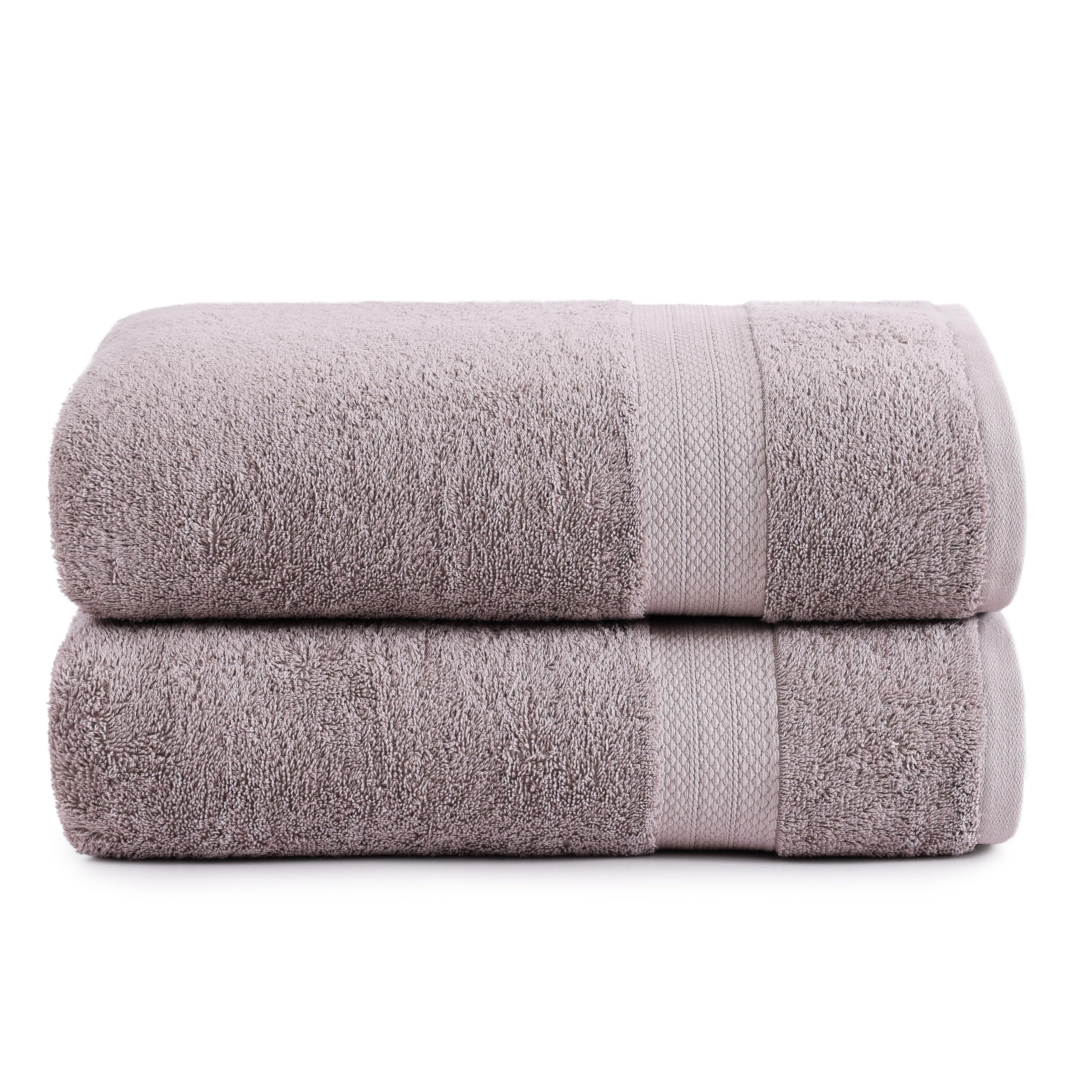 LANE LINEN 100% Cotton 2 Pack Bath Sheets (35"x66") - Ring Spun, Extra Large Cotton Bath Towels Set - Quick Dry, Soft & Absorbent Oversized Towel Set - Remains Soft After Multiple Washes - Platinum