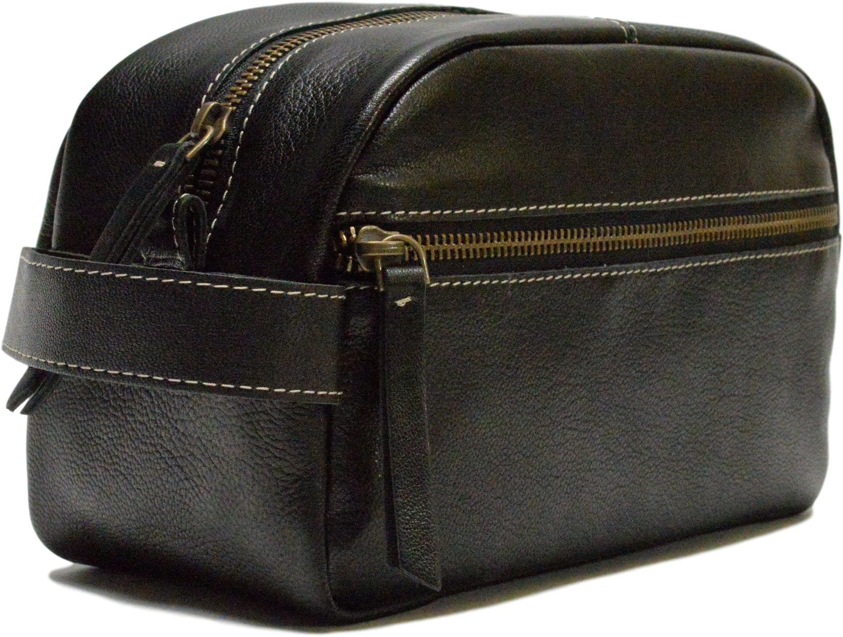 Men's Leather Toiletry Bag Travel Kit Accessory
