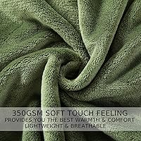 Vista 7 de Hozy - Cobija de forro polar para cama de 330GSM, suave, tela cepillada, muy cálida, para el sofá