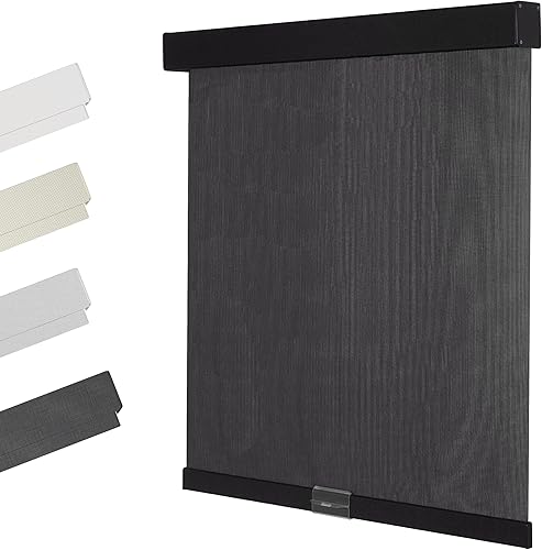 Persianas enrollables solares sin cordones para filtrar la luz, persianas enrollables solares sin cordones con cenefa de cassette, traslúcidas y