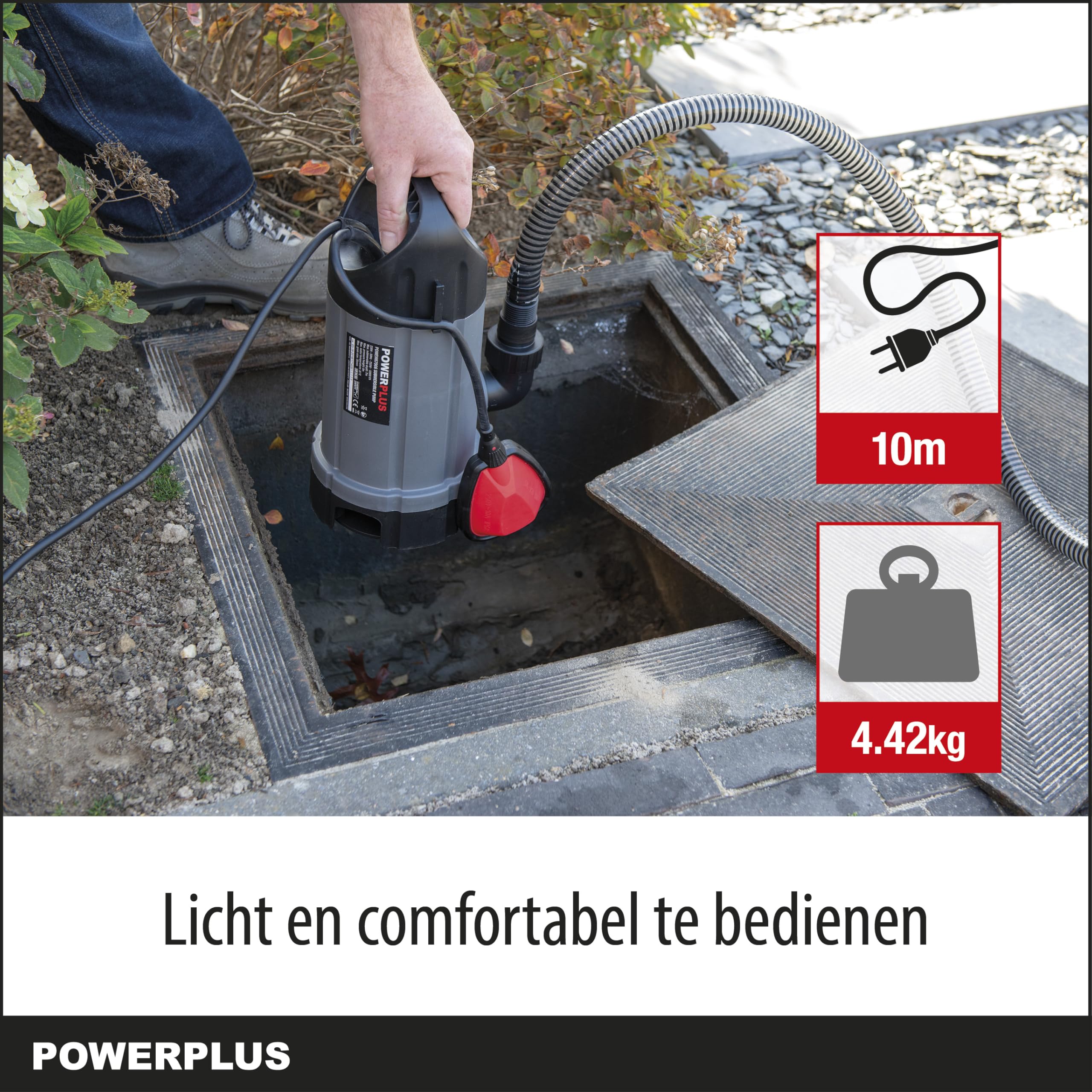 POWERPLUS POWEW67906 - Pompa sommergibile 750 W. acque sporche.
