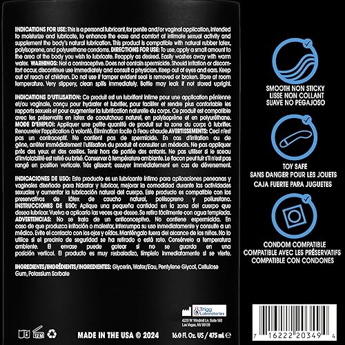 Miniatura 2 de Wet Silver - Lubricante duradero a base de agua, fórmula prémium original, pH equilibrado, hipoalergénico, sin parabenos, vegano, no mancha, para