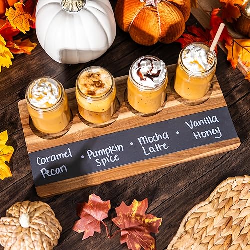 Miniatura 3 de Joyful Haus Flight Board Set of 4 Wine Flight Set, Beer Tasting, Whiskey Tasting, Mimosa Flight, Cocktails, Champagne Flights, Coffee Flights,