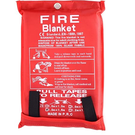 Large Fire Extinguisher Blanket. Chemical Free, No Mess, Easy to Store, Fire Extinguisher.