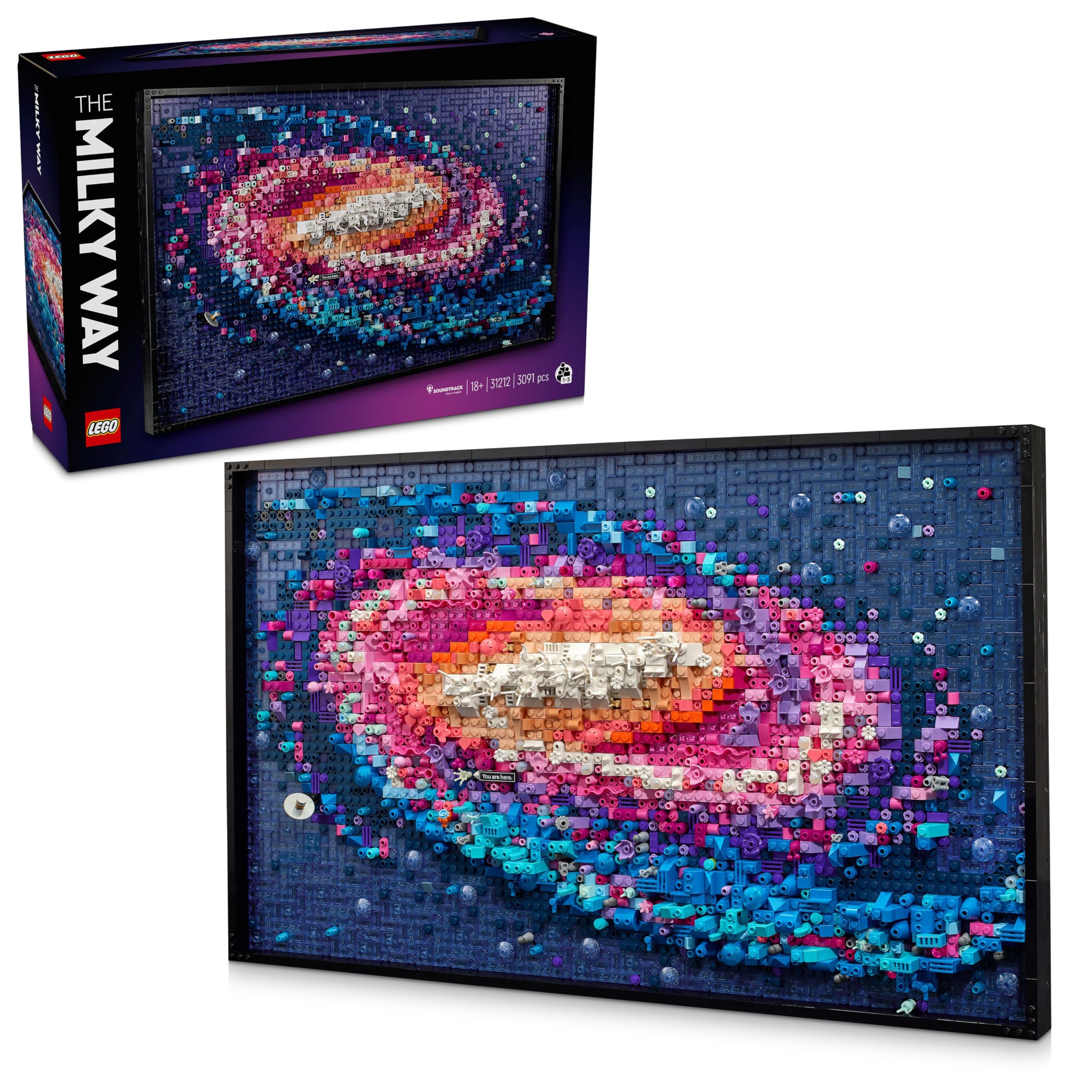 LEGO Art Samanyolu Galaksisi 31212 - Yetişkinler için Koleksiyonluk Yaratıcı Tablo Modeli Yapım Seti (3091 Parça)