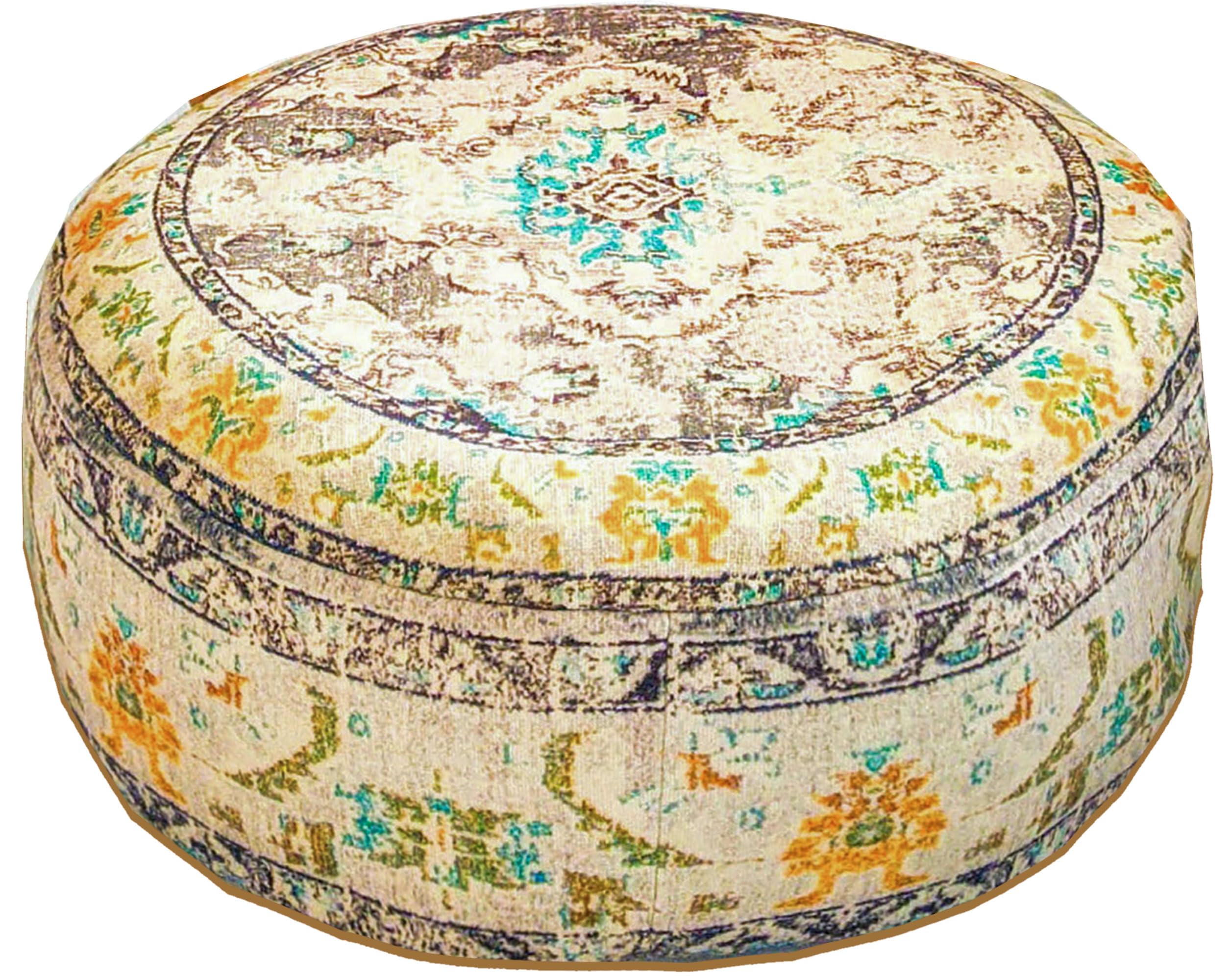 Housse de coussin de sol mandala 60x20 cm en coton pour méditation